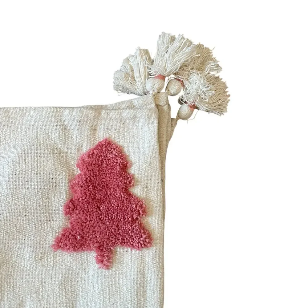 Rachel Zoe Pink Christmas Tree Throw Blanket 50x60 Holiday NEW
